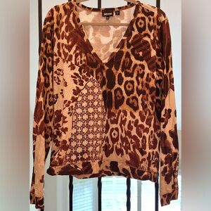 Just Cavalli Animal Print V-Neck Tunic